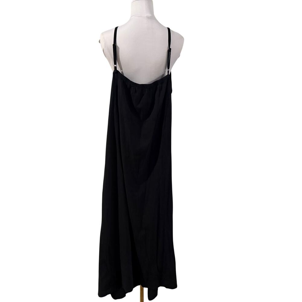 NWT Old Navy Black Cami Maxi Dress 3X Cotton Blend Boho Resort Vacation Summer - Picture 3 of 9